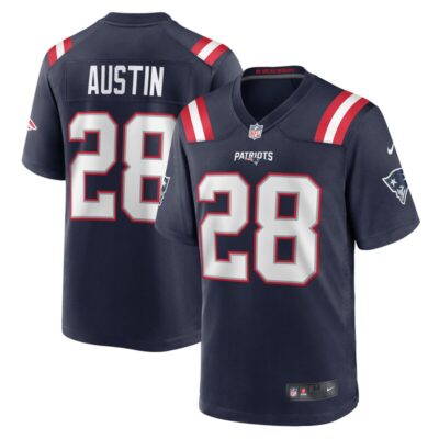 Alex Austin New England Patriots Game Jersey - Navy