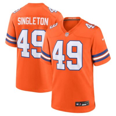 Alex Singleton Denver Broncos Alternate Game Jersey - Orange