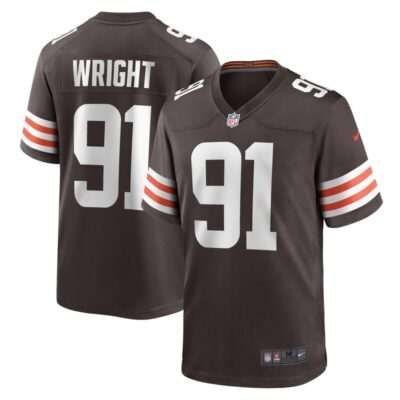 Alex Wright Cleveland Browns Team Game Jersey - Brown