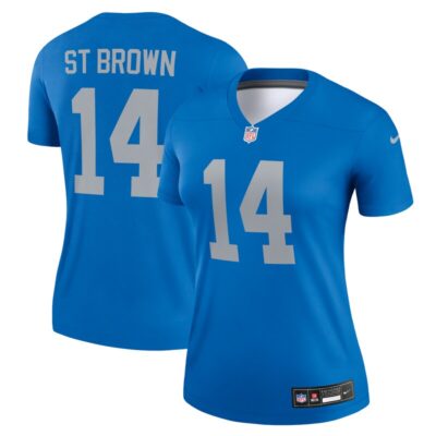 Amon-Ra St. Brown Detroit Lions Women Alternate Legend Player Performance Top - Blue