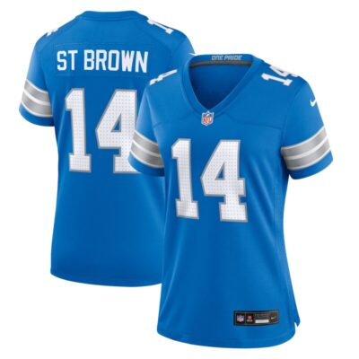 Amon-Ra St. Brown Detroit Lions Women Team Game Jersey - Blue