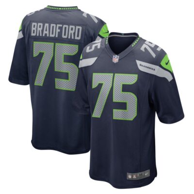 Anthony Bradford Seattle Seahawks Team Game Jersey - College Navy