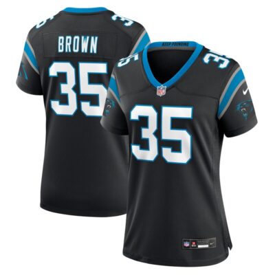 Anthony Brown Carolina Panthers Women Game Jersey - Black