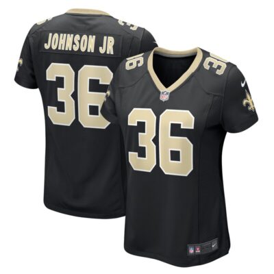 Anthony Johnson New Orleans Saints Women Team Game Jersey - Black