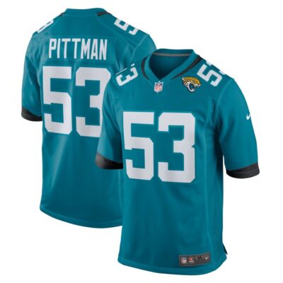 Anthony Pittman Jacksonville Jaguars Team Game Jersey - Teal