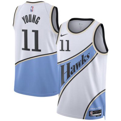 Atlanta Hawks #11 Trae Young White 2024/25 City Edition Swingman Stitched Jersey