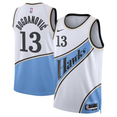 Atlanta Hawks #13 Bogdan Bogdanović White 2024/25 City Edition Stitched Jersey