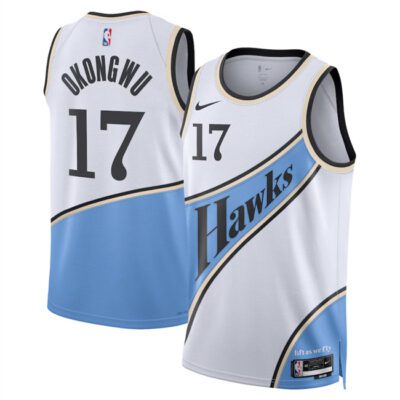 Atlanta Hawks #17 Onyeka Okongwu White 2024/25 City Edition Stitched Jersey