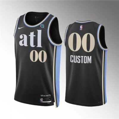 Atlanta Hawks Active Player Custom 2023/24 Black City Edition Stitched Basketball Jersey