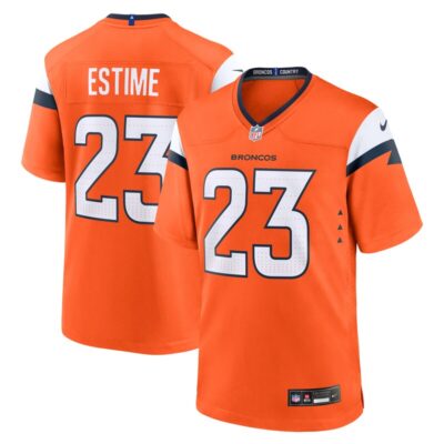 Audric Estime Denver Broncos Team Game Jersey - Orange