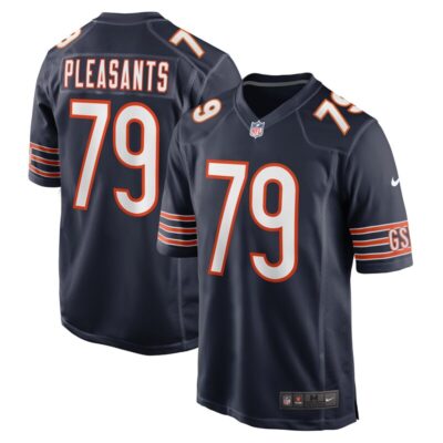 Austen Pleasants Chicago Bears Game Jersey - Navy