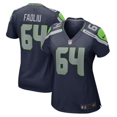 Austin Faoliu Seattle Seahawks Women Game Jersey - College Navy