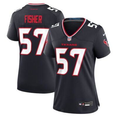 Blake Fisher Houston Texans Women Team Game Jersey - Navy