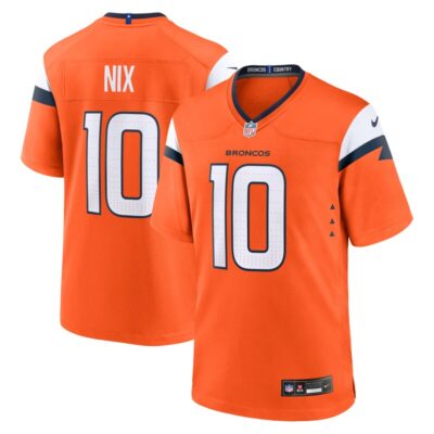 Bo Nix Denver Broncos Player Game Jersey - Orange