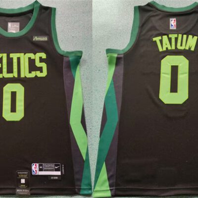 Boston Celtics #0 Jayson Tatum Black 2024-25 City Edition Statement Edition Stitched Basketball Jersey