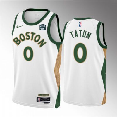 Boston Celtics #0 Jayson Tatum White 2023/24 City Edition Stitched Basketball Jersey