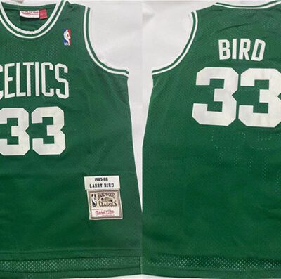 Boston Celtics #33 Larry Bird 1995-96 Green Throwback Stitched Jersey