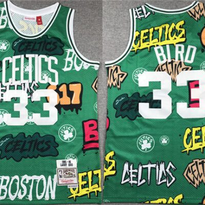 Boston Celtics #33 Larry Bird Green 1995-96 Throwback Stitched Jersey