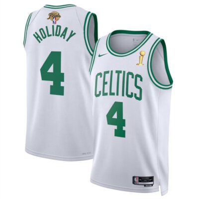 Boston Celtics #4 Jrue Holiday White 2024 Finals Champions Association Edition Stitched Basketball Jersey