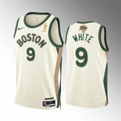 Boston Celtics #9 Derrick White 2024 Finals Champions City Edition Stitched Basketball Jersey