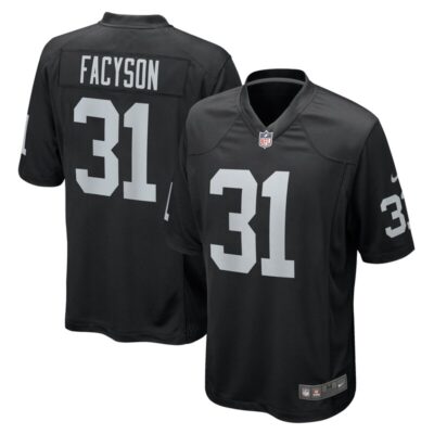 Brandon Facyson Las Vegas Raiders Team Game Jersey - Black