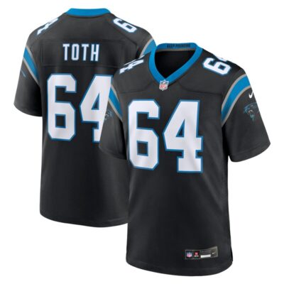 Brett Toth Carolina Panthers Game Jersey - Black