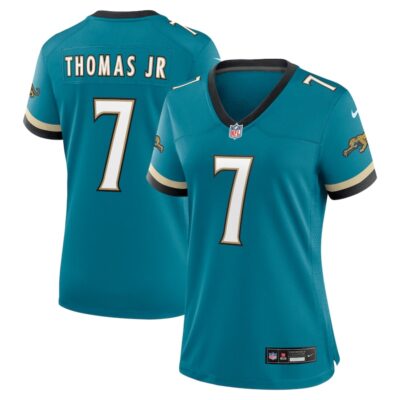 Brian Thomas Jr. Jacksonville Jaguars Women Prowler Throwback Game Jersey - Teal