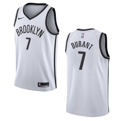 Brooklyn Nets #7 Kevin Durant White Association Swingman Stitched NBA Jersey