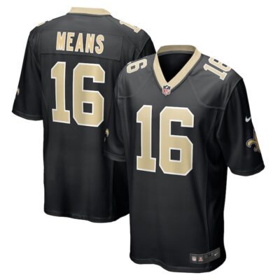 Bub Means New Orleans Saints Game Jersey - Black