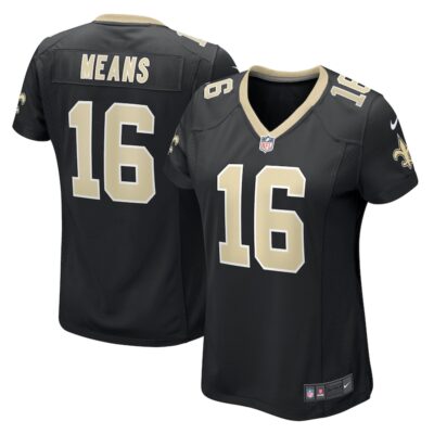 Bub Means New Orleans Saints Women Game Jersey - Black