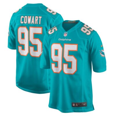 Byron Cowart Miami Dolphins Game Jersey - Aqua