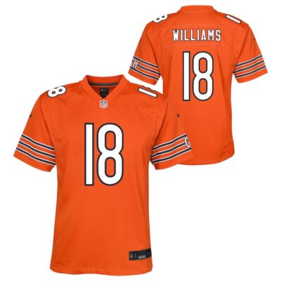 Caleb Williams Chicago Bears Youth Alternate Game Jersey - Orange