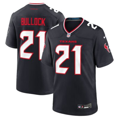 Calen Bullock Houston Texans Team Game Jersey - Navy