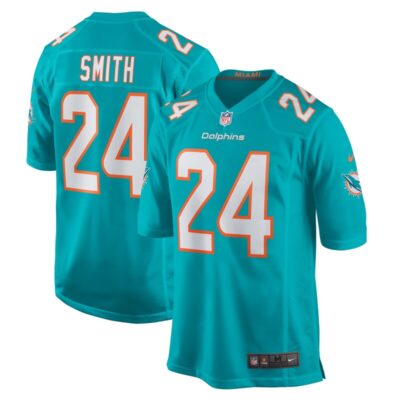 Cam Smith Miami Dolphins Game Jersey - Aqua