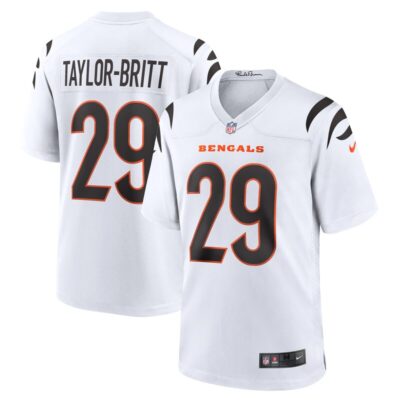 Cam Taylor-Britt Cincinnati Bengals Game Jersey - White