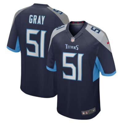 Cedric Gray Tennessee Titans Game Jersey - Navy