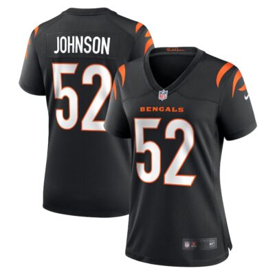 Cedric Johnson Cincinnati Bengals Women Game Jersey - Black