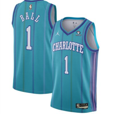 Charlotte Hornets #1 LaMelo Ball Blue Stitched Basketball Jersey