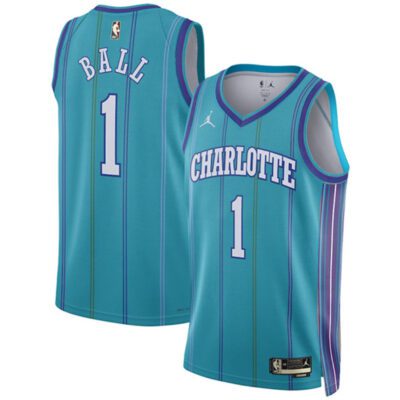 Charlotte Hornets #1 LaMelo Ball Teal 2023/24 Classic Edition Stitched Basketball Jersey