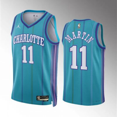 Charlotte Hornets #11 Cody Martin Teal 2023/24 Classic Edition Stitched Basketball Jersey