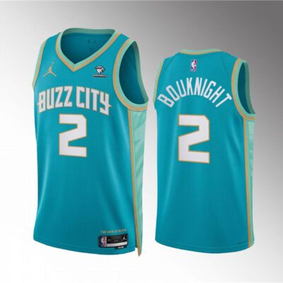 Charlotte Hornets #2 James Bouknight Teal 2023/24 City Edition Stitched Basketball Jersey