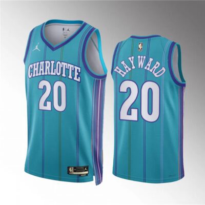 Charlotte Hornets #20 Gordon Hayward Teal 2023/24 Classic Edition Stitched Basketball Jersey