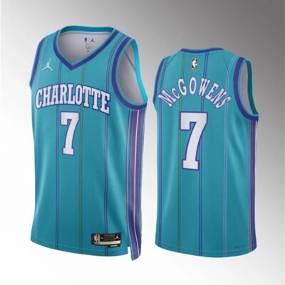 Charlotte Hornets #7 Bryce McGowens Teal 2023/24 Classic Edition Stitched Basketball Jersey