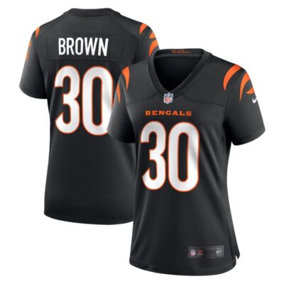 Chase Brown Cincinnati Bengals Women Team Game Jersey - Black