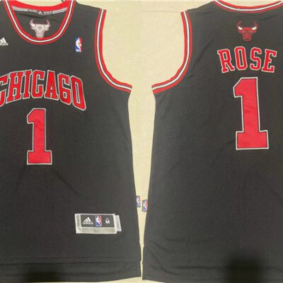 Chicago Bulls #1 Derrick Rose Black Stitched Basketball Jersey