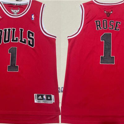 Chicago Bulls #1 Derrick Rose Red Stitched Basketball Jersey