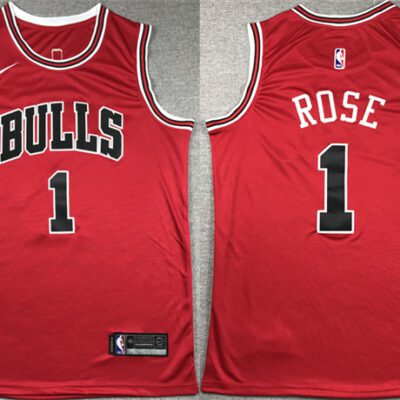 Chicago Bulls #1 Derrick Rose Red Stitched Basketball Jersey