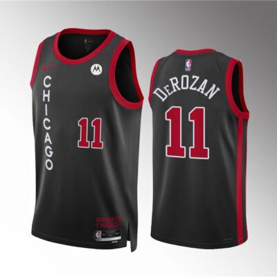 Chicago Bulls #11 Demar Derozan Black 2023/24 City Edition Stitched Basketball Jersey