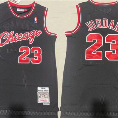 Chicago Bulls #23 Michael Jordan Black Stitched Basketball Jersey