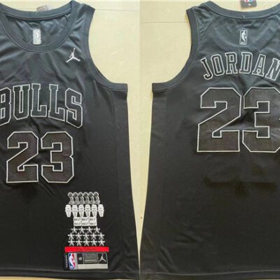 Chicago Bulls #23 Michael Jordan Black Stitched Basketball Jersey